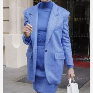 MaxMara Blue Mohair Coat